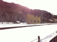 奈良井宿の線路
