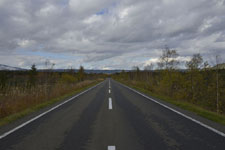 北海道の真っ直ぐな道路